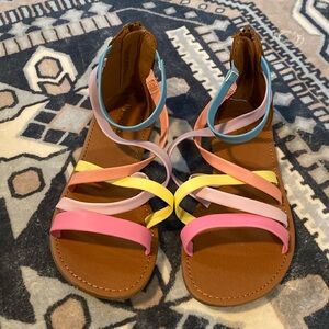 Rainbow colored sandals